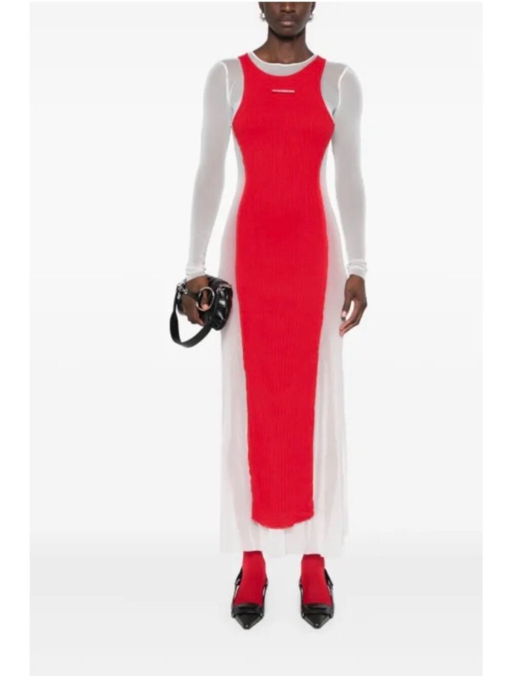 Jean Paul Gaultier Red and White Maxi Dress
